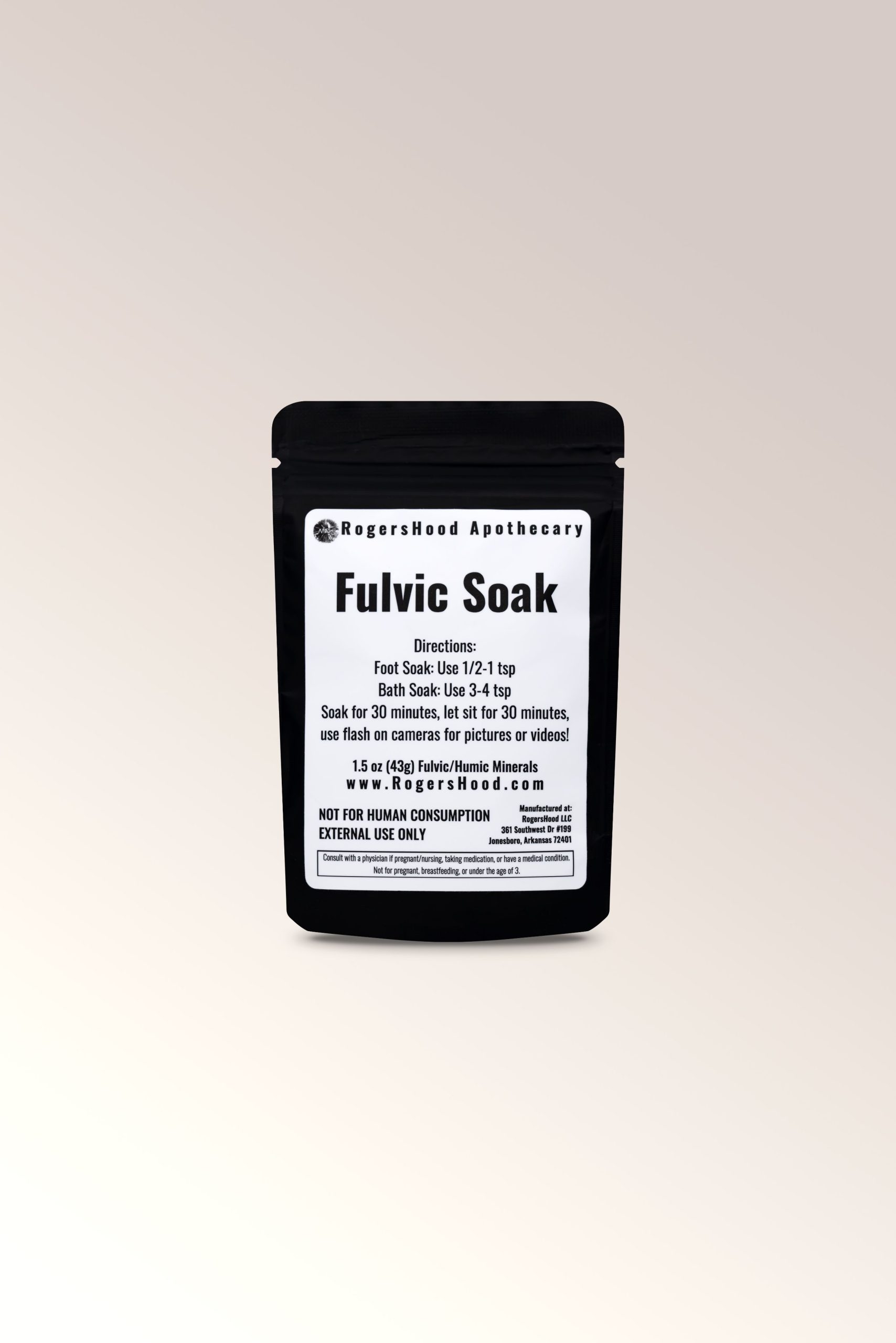 Fulvic Soak for parasite cleansing and natural body detox